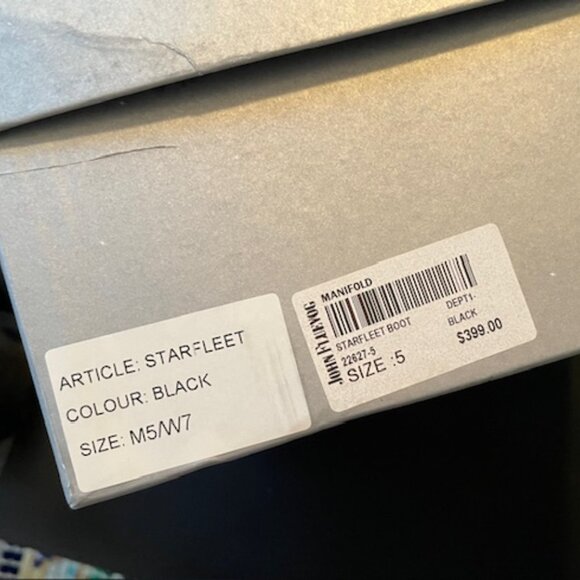 LAST PRICE Fluevog x Star Trek Starfleet Black Leather Boots Size 7 $499 DEAL - Picture 14 of 15